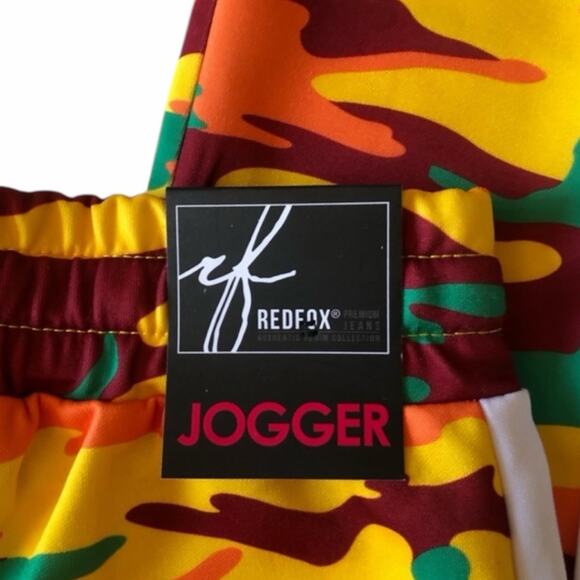 Redfox Camo Joggers Multicolor Men’s/Women’s Medium Yellow Green Orange Camo NWT - Picture 7 of 12